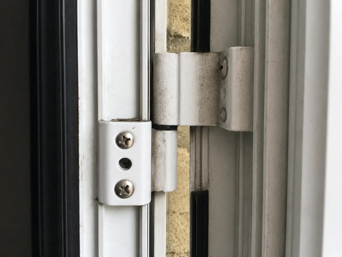 Commercial doorway hardware detail